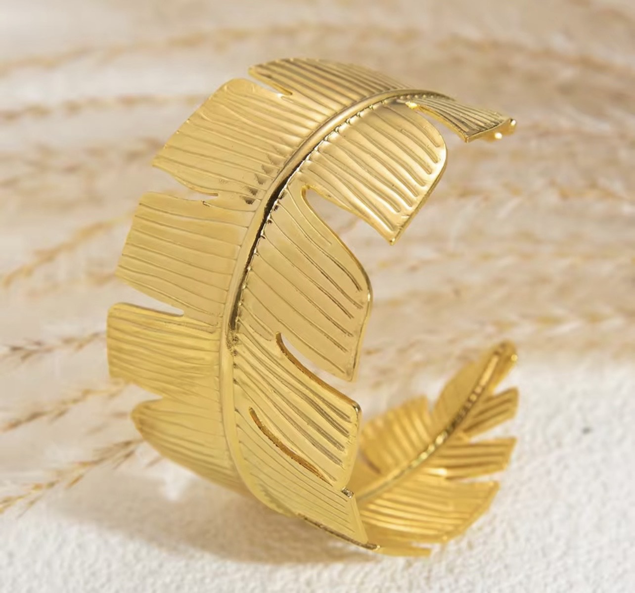 Golden Leaf Whisper Cuffs