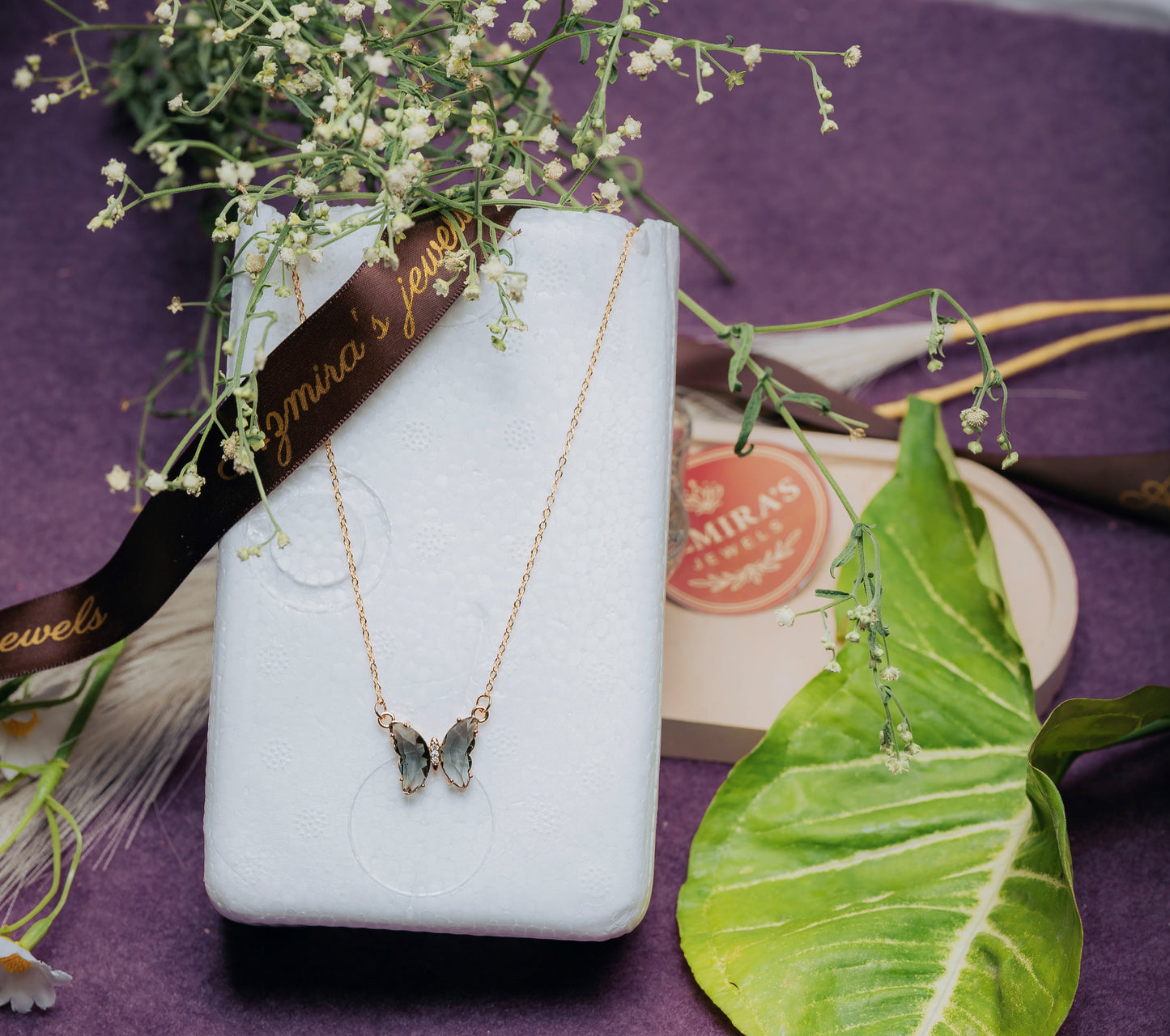 Butterfly Pendant Necklace – 4 Color Options