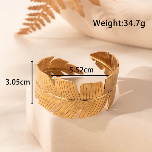 Golden Leaf Whisper Cuffs