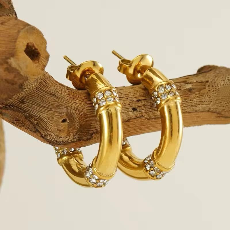 Pretty Golden Hoops