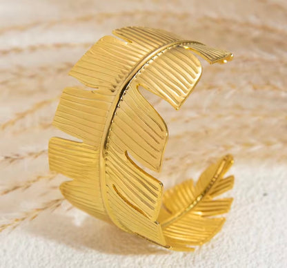 Golden Leaf Whisper Cuffs