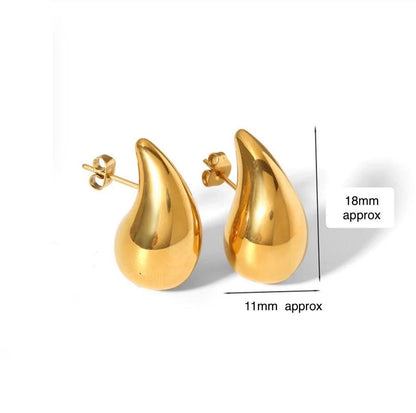 Liquid Gold Teardrop Studs