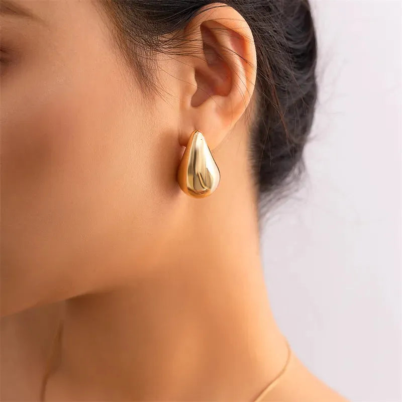 Liquid Gold Teardrop Studs